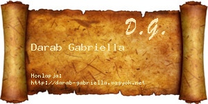 Darab Gabriella névjegykártya